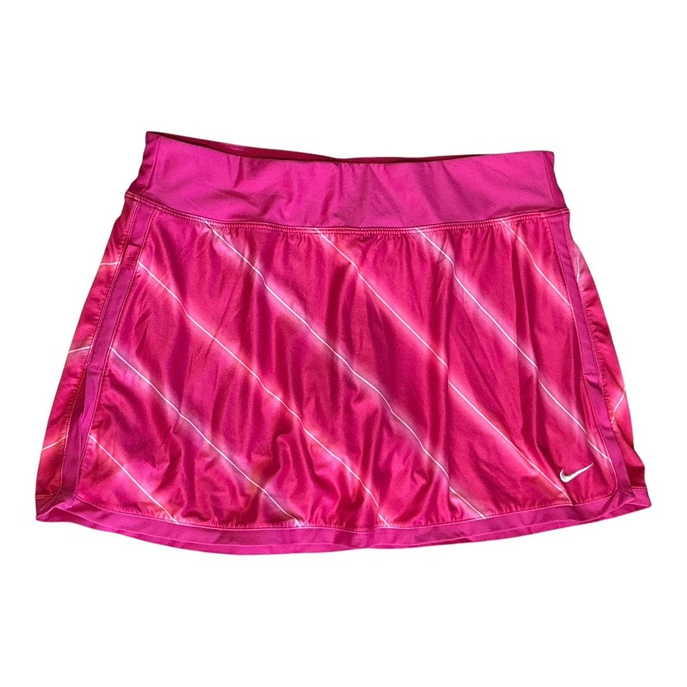 Nike Dri-Fit Hot Pink Striped Golf, Tennis, Running Skirt, Medium, Athletic